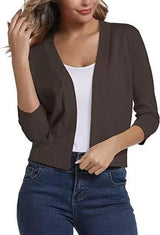 Celestine | Women's Open Front 3/4 Sleeve Cardigan