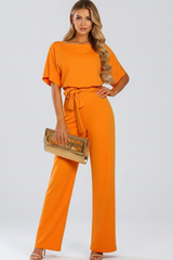 Celina | Women's Wide Leg Belted Jumpsuit