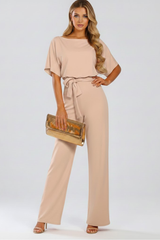Celina | Women's Wide Leg Belted Jumpsuit