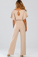 Celina | Women's Wide Leg Belted Jumpsuit