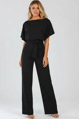 Celina | Women's Wide Leg Belted Jumpsuit
