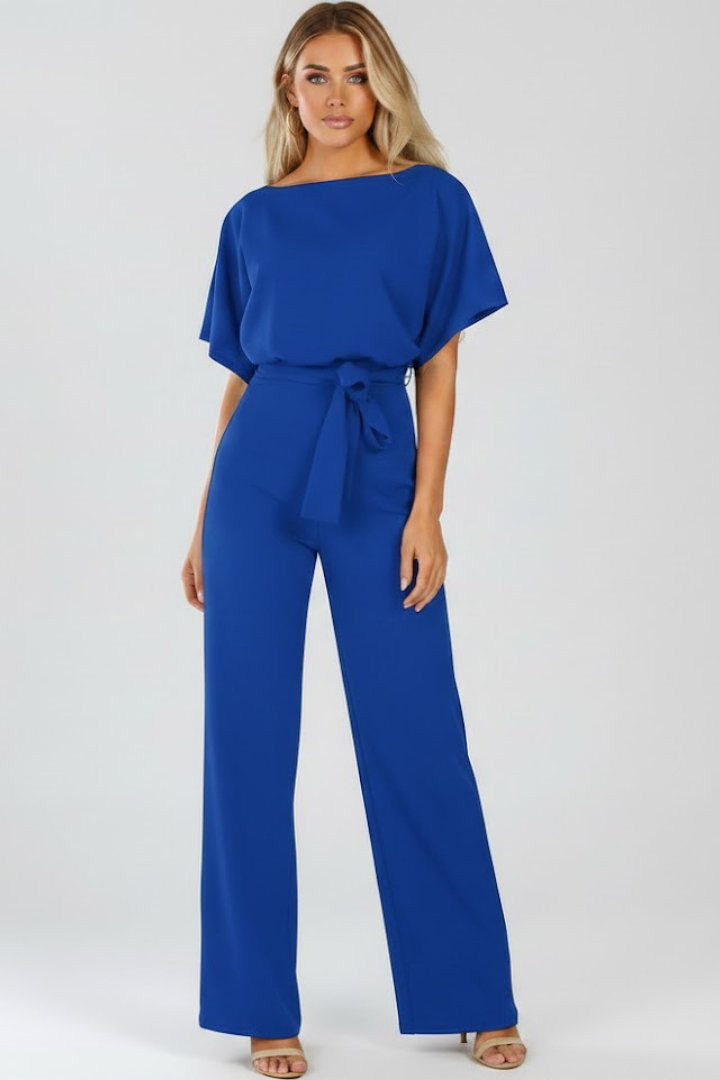 Celina | Women's Wide Leg Belted Jumpsuit