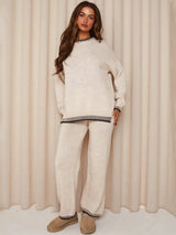 Celine | Women's Oversized Sweater Wide Leg Lounge Set