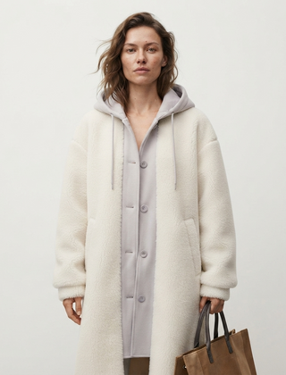 Women’s Hooded Teddy Overcoat