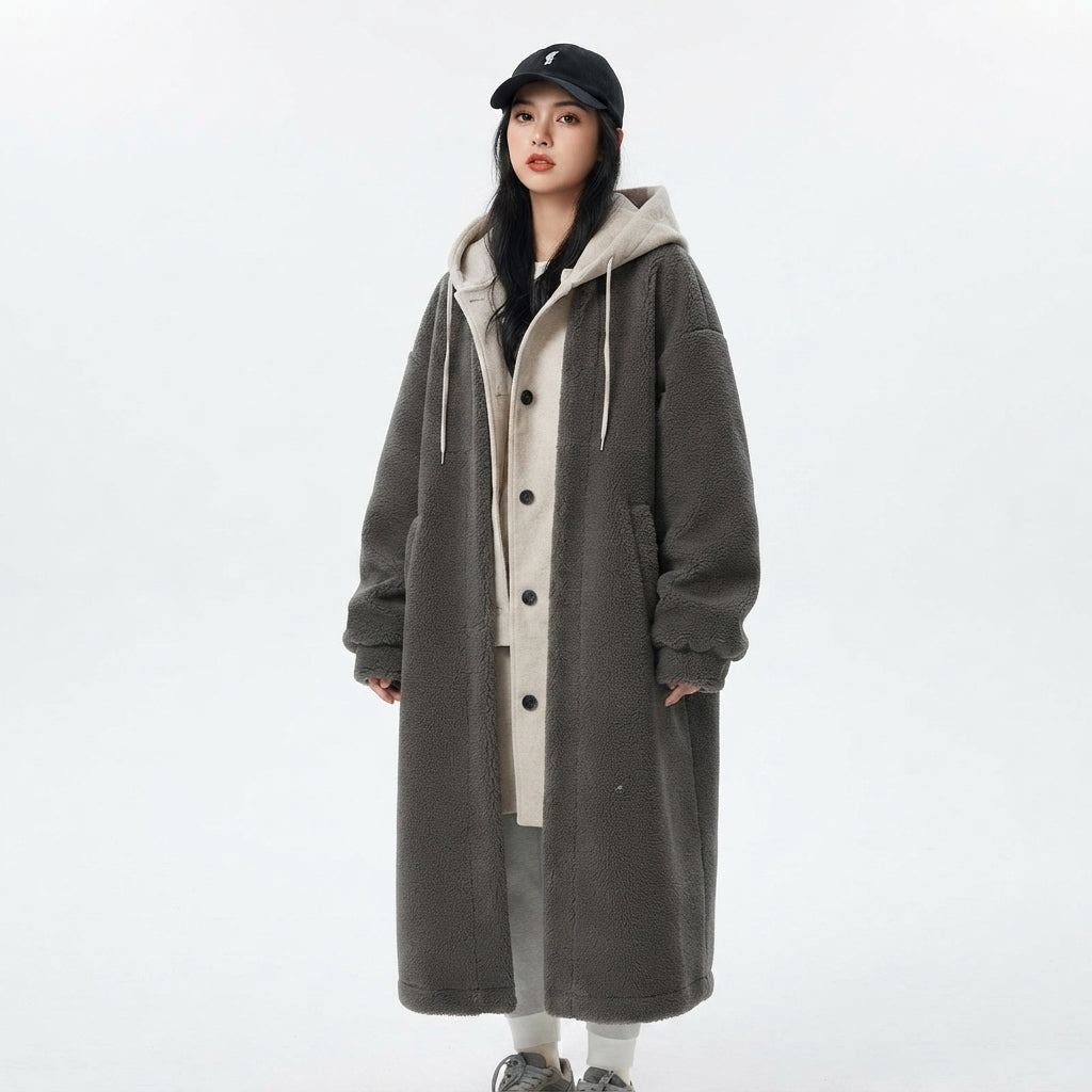 Women’s Hooded Teddy Overcoat