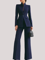 Clementine | Women's Longline Blazer Flare Trousers Set