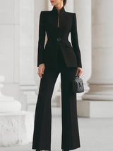 Clementine | Women's Longline Blazer Flare Trousers Set