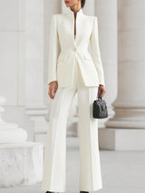 Clementine | Women's Longline Blazer Flare Trousers Set