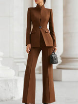 Clementine | Women's Longline Blazer Flare Trousers Set