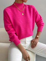 Cleo | Women's Mock Turtleneck Long Sleeve Sweater