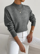 Cleo | Women's Mock Turtleneck Long Sleeve Sweater