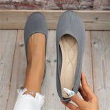 Ember | Women's Knit Round Toe Ballet Flats Slip-On