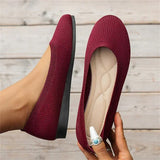 Ember | Women's Knit Round Toe Ballet Flats Slip-On