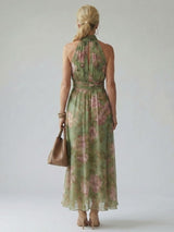 Cordova | Women's Floral Halter Neck Midi Dress