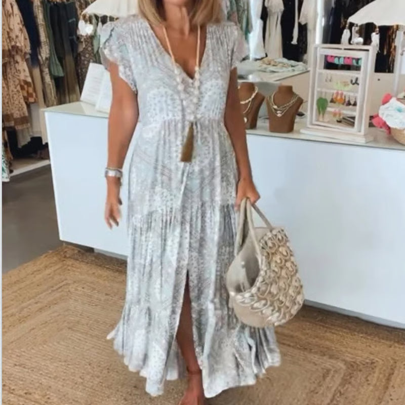 Charlotte™ | Elegant V-Neck Dress