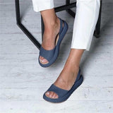 Darla | Women's Peep Toe Flat Slingback Sandals