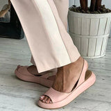 Darla | Women's Peep Toe Flat Slingback Sandals