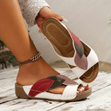 Petra | Women's Slip-On Wedge Sandals Open Toe Comfort