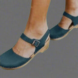 Delvara | Women's Platform Clog Ankle Strap Closed Toe Shoe