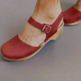 Delvara | Women's Platform Clog Ankle Strap Closed Toe Shoe