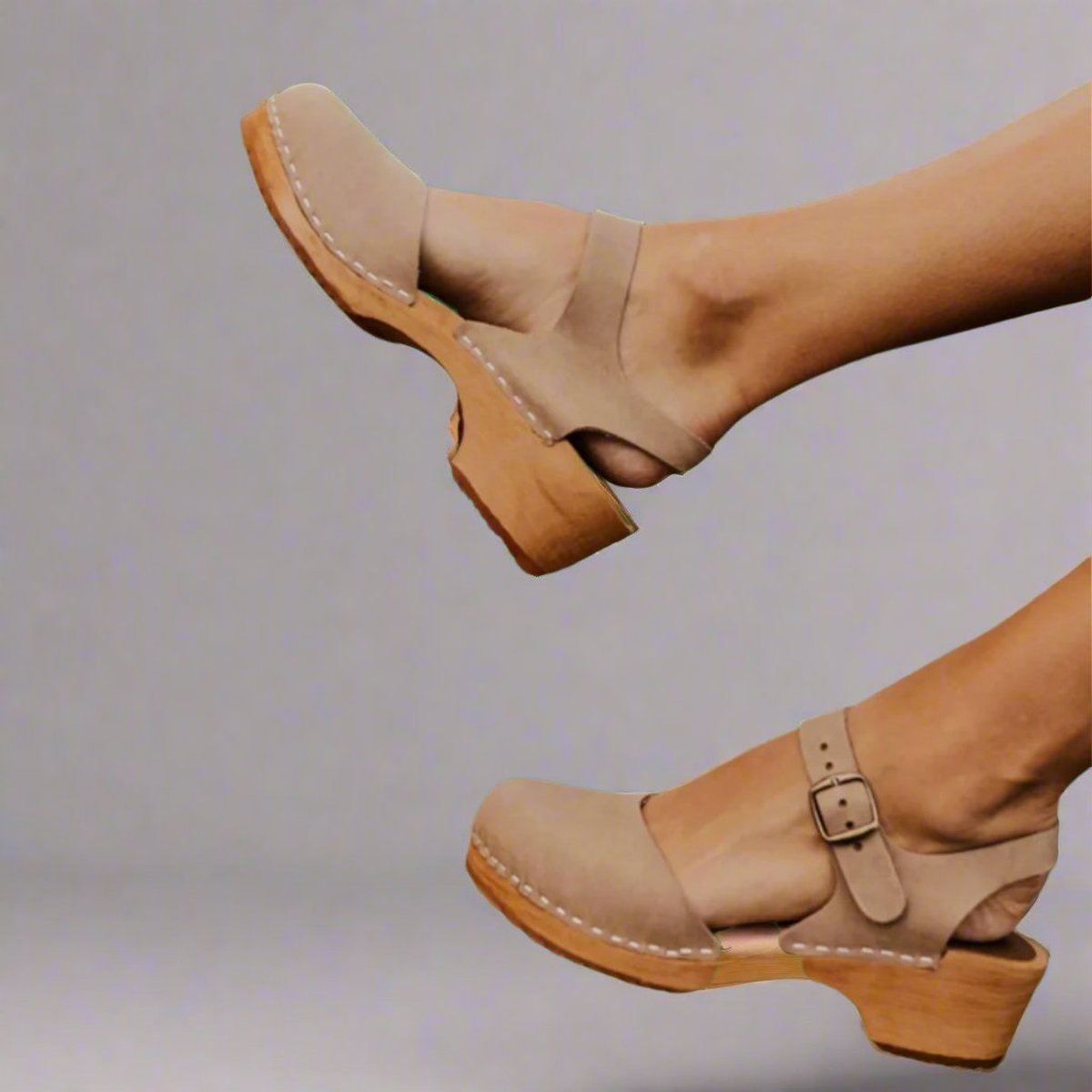Delvara | Women's Platform Clog Ankle Strap Closed Toe Shoe