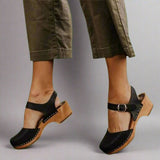 Delvara | Women's Platform Clog Ankle Strap Closed Toe Shoe