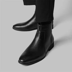 Mercer Zip Leather Men's Boots - Black