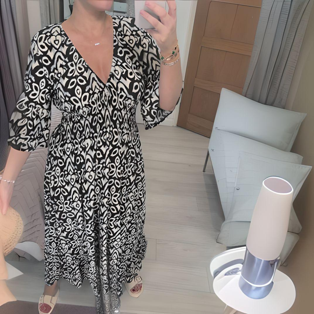 Malina™ | Summer Flare Sleeve Long Beach Dress