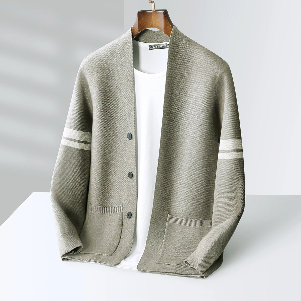 Giancarlo Men's Cardigan - Beige