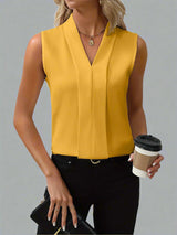 Quinn | Women's Sleeveless V-Neck Blouse Smart Casual Top