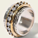 Retro Ring with Inlaid Stones