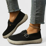 Scout | Women's Knit Slip-On Loafers Buckle Strap Casual