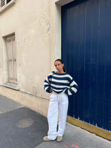 Esperanza | Women's Striped Long Sleeve Sweater