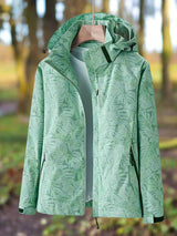 Estelle | Women's Leaf Print Hooded Waterproof Jacket