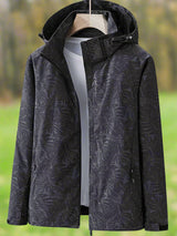 Estelle | Women's Leaf Print Hooded Waterproof Jacket