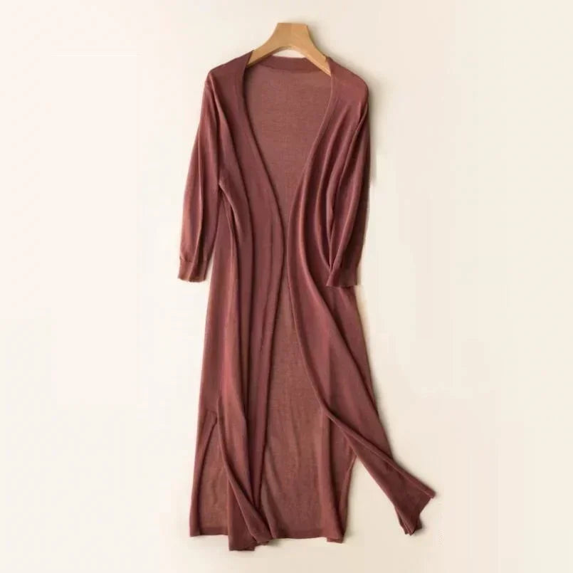 Eudora | Women's Long Open Front Cardigan