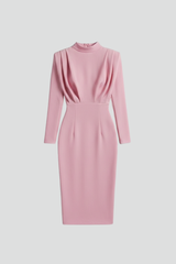 Evangeline | Women's Mock Neck Long Sleeve Maxi Dress