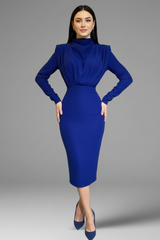 Evangeline | Women's Mock Neck Long Sleeve Maxi Dress
