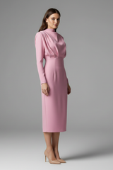 Evangeline | Women's Mock Neck Long Sleeve Maxi Dress