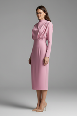 Evangeline | Women's Mock Neck Long Sleeve Maxi Dress