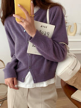 Evangeline | Women's V-Neck Button Cardigan