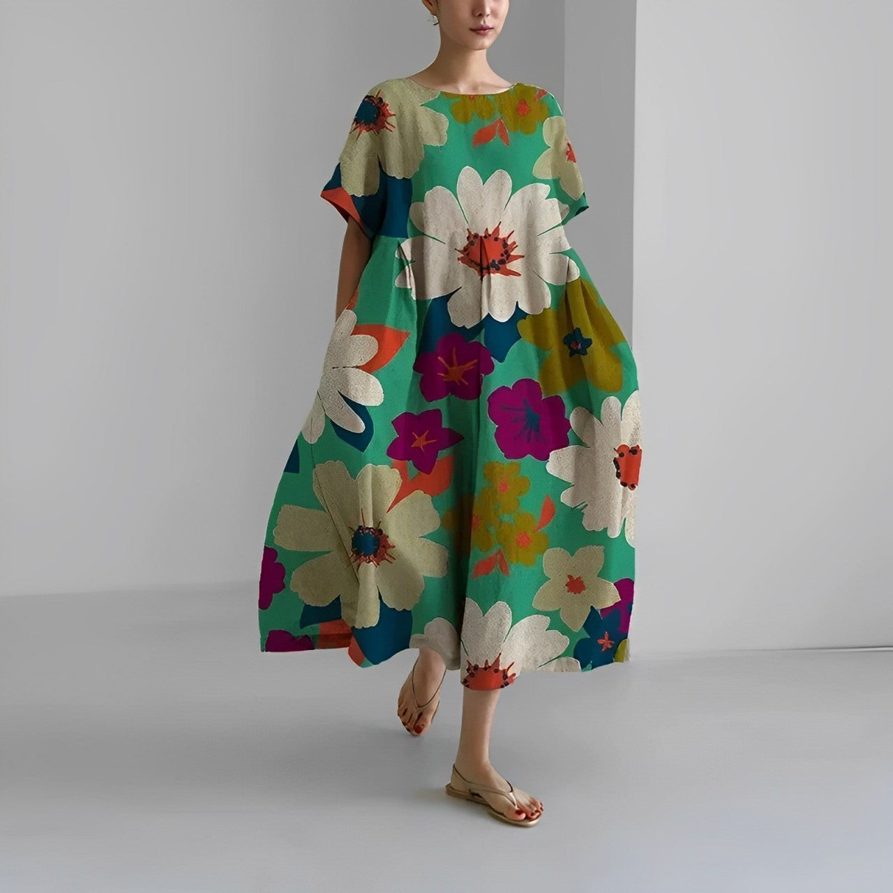 Claire | Bohemian Floral Print Dress