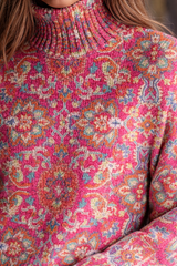 Fiona | Women's Floral Print Turtleneck Sweater