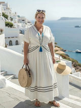 Fiona | Women's Wrap Short Sleeve Midi Dress