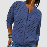Fiona | Women's Zip Front Open Knit Cardigan