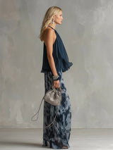 Fleur | Women's Halter Neck Wide Leg Two Piece Set