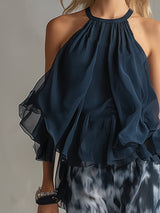 Fleur | Women's Halter Neck Wide Leg Two Piece Set