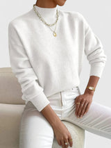 Francesca | Women's Mock Neck Long Sleeve Sweater