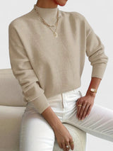 Francesca | Women's Mock Neck Long Sleeve Sweater