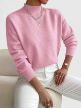 Francesca | Women's Mock Neck Long Sleeve Sweater